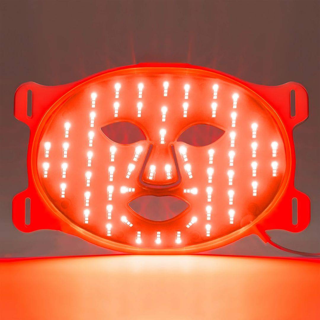 NovaLume RegenMask Pro red light therapy mask for facial skin rejuvenation, showcasing the sleek red light mask design.