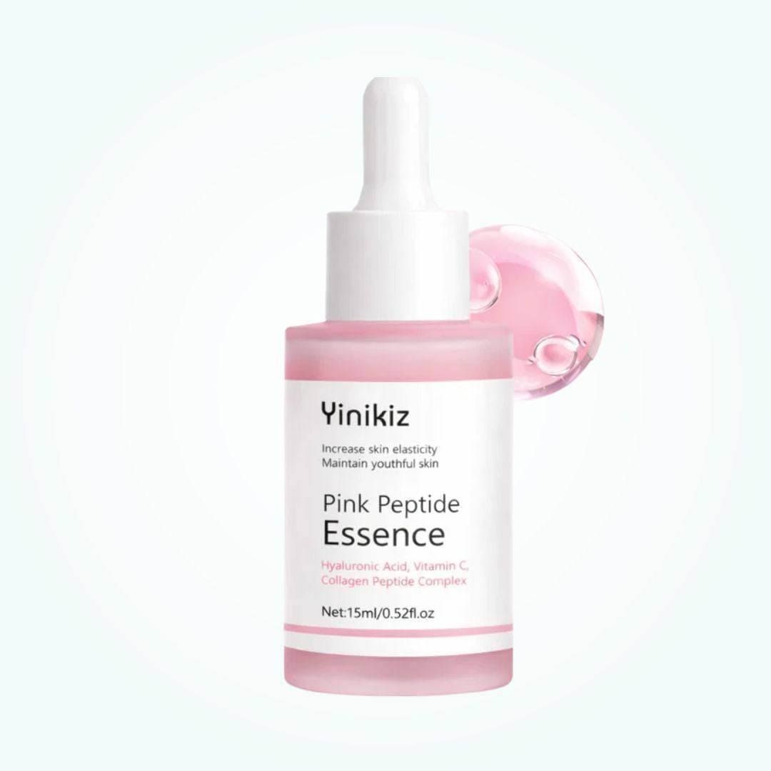 Rejuvera Peptide Collagen Essence serum bottle with dropper, skincare product for youthful skin, on a white background.
